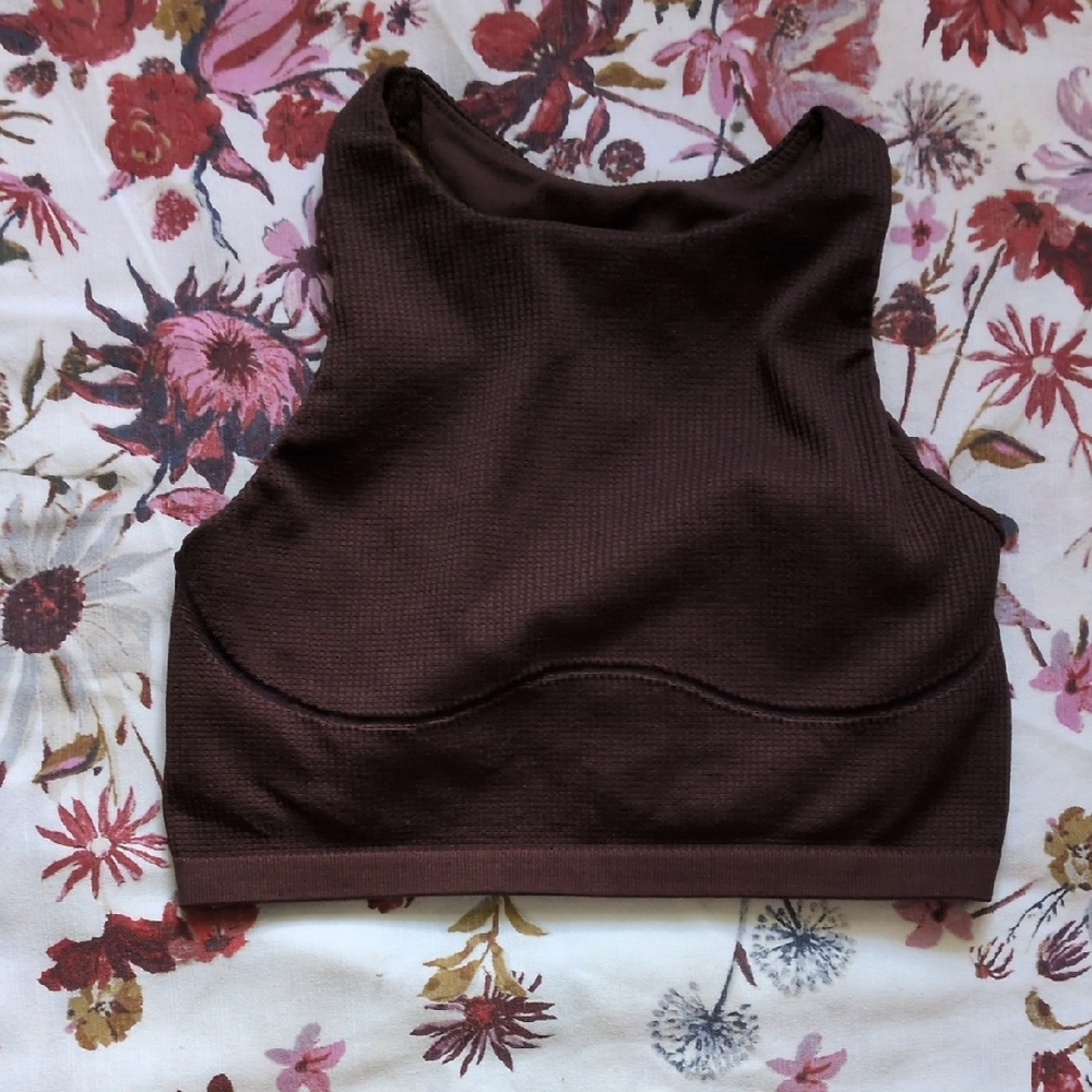 Aerie Black Fitted Crop Tank Top
